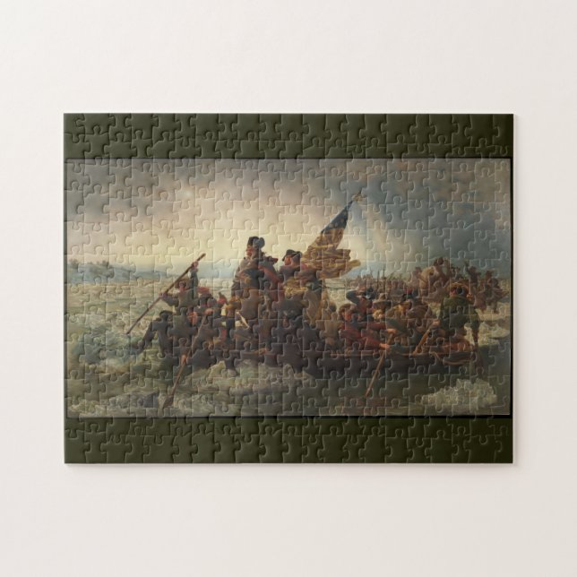 Washington Crossing the Delaware Luetze art puzzle Pussel (Horisontell)