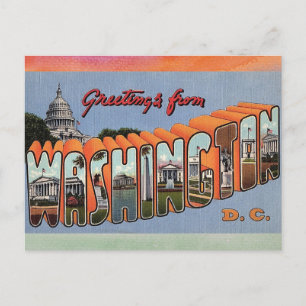Washington D.C. Antik Resor Postkort Vykort