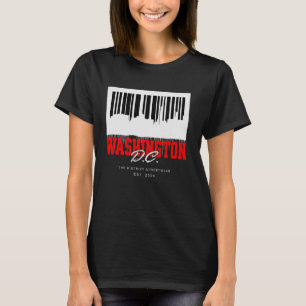 Washington D.C. Barcode Skyline Capital Graffiti S T Shirt