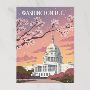 Washington D.C.: Blommarna för körsbär i Huvudstad Vykort