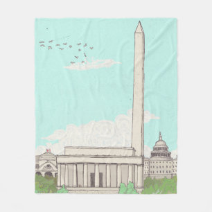 Washington D.C Capital of the USA Landmarks Fleecefilt