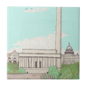 Washington D.C Capital of the USA Landmarks Kakelplatta