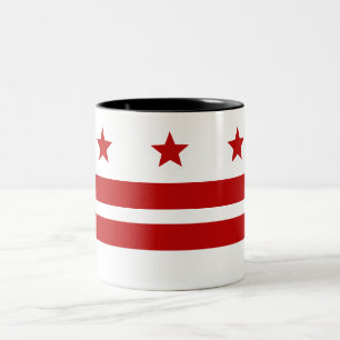 Washington D.C. City flagga Två-Tonad Mugg