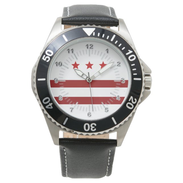 Washington D.C. City flagga Watch Armbandsur (Framsida)