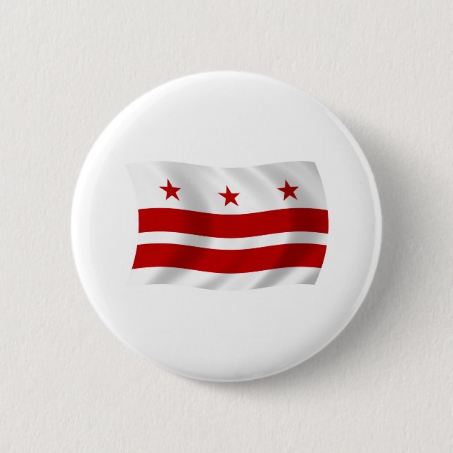 Washington D.C. Flagga Button Knapp (Framsida)