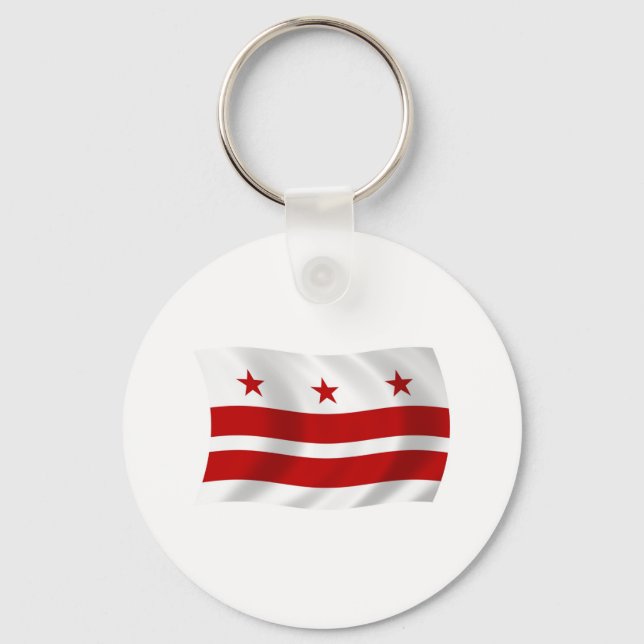 Washington D.C. Flagga Keychain Nyckelring (Framsida)