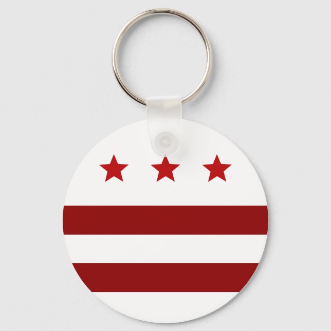Washington D.C. flagga Keychain Nyckelring (Framsida)