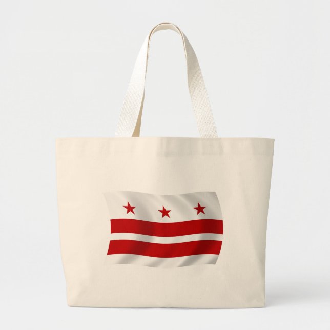 Washington D.C. Flagga Totebag Jumbo Tygkasse (Framsidan)