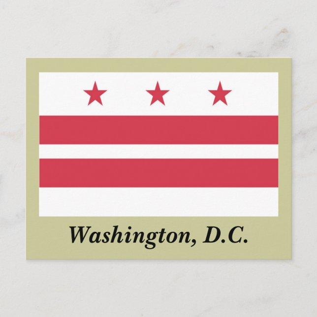 Washington D.C. Flagga Vykort (Framsida)