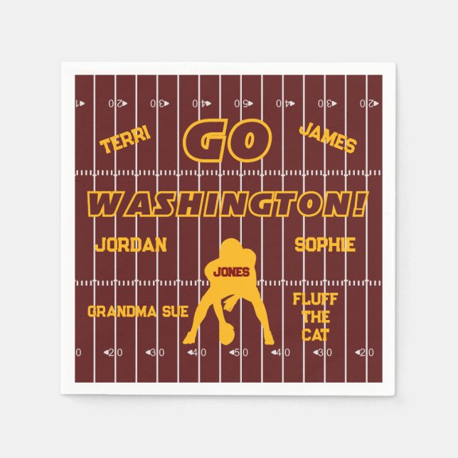 Washington D.C. Football Fläkt Pappersservett (Framsidan)