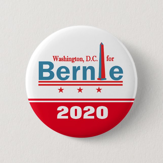 Washington D.C. för Bernie 2020 Knapp (Framsida)