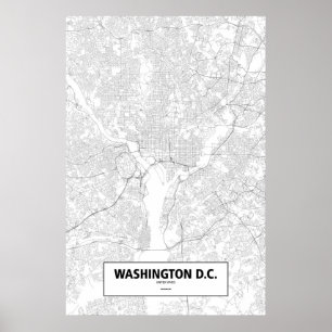 Washington D.C., Förenade Stater (svart på vitt) Poster
