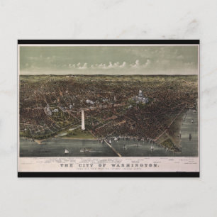 Washington D.C. från Potomac Tittar North (1892) Vykort