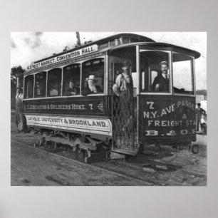 Washington D.C. Gata Bil 1890 Poster