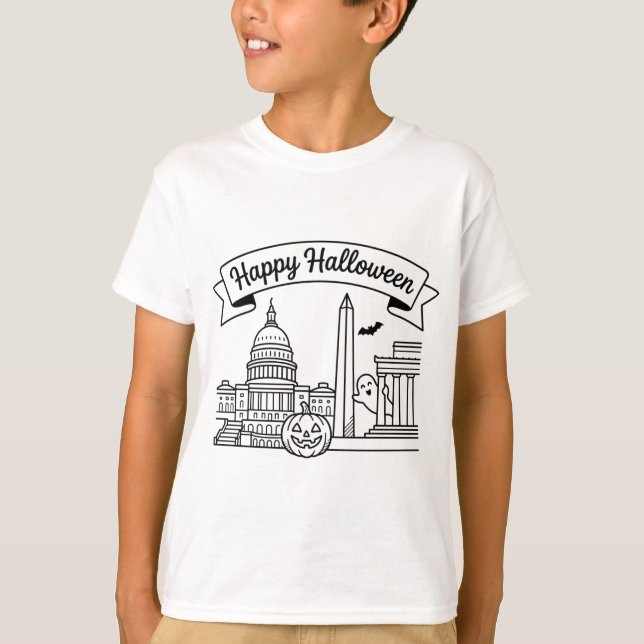 Washington, D.C. Halloween T Shirt (Framsida)