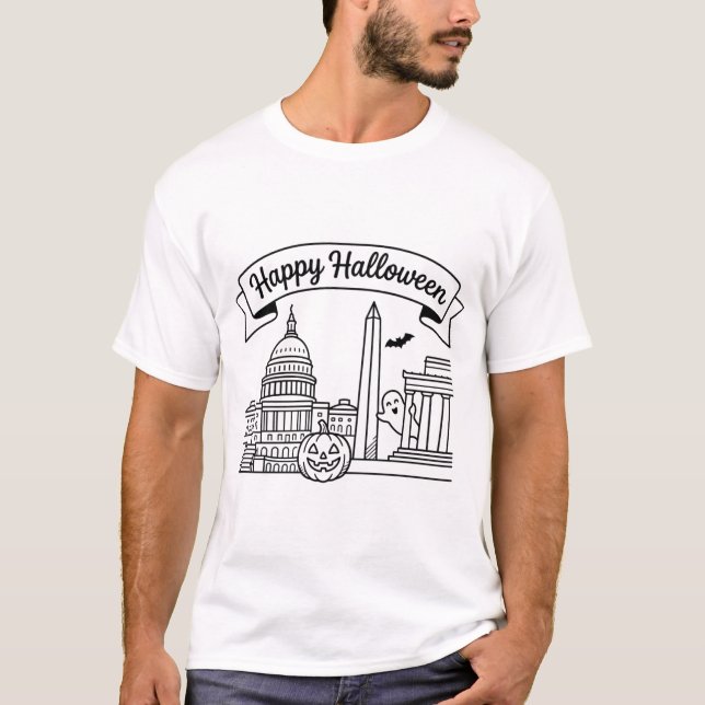 Washington, D.C. Halloween T Shirt (Framsida)