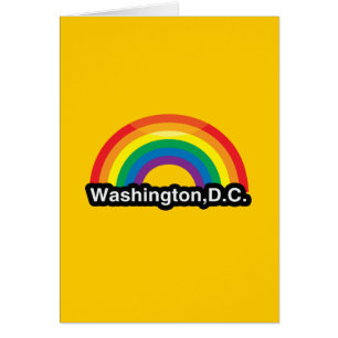 WASHINGTON D.C. LGBT VARA STOLT ÖVER REGNBÅGE HÄLSNINGSKORT