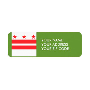 WASHINGTON D.C. RETURADRESS ETIKETT