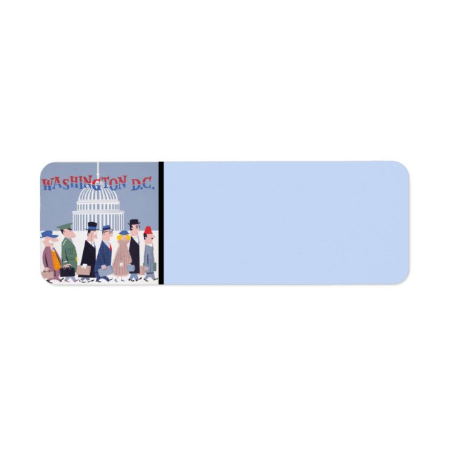 Washington D.C. Returadressetikett Returadress Etikett (Framsidan)