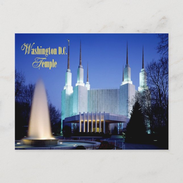 Washington D.C. Temple i Kensington, Maryland Vykort (Framsida)
