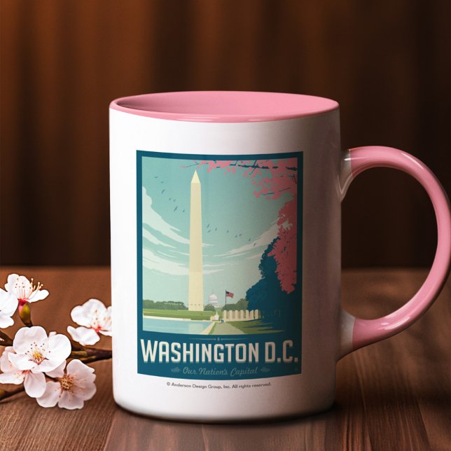 Washington, D.C. Två-Tonad Mugg (Mug on table)