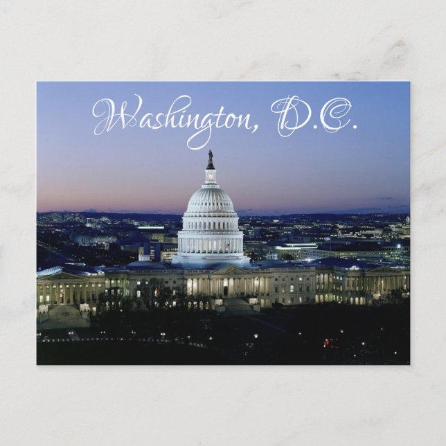 Washington D.C. US Capitol Resa Vykort (Framsida)