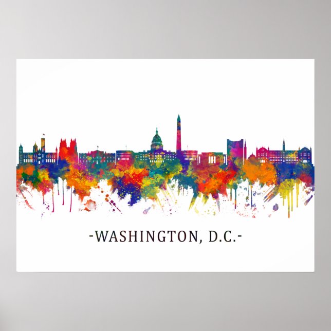 Washington D.C. USA Skyline Poster (Framsidan)
