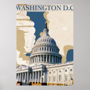 Washington D.C Vintage resor Poster