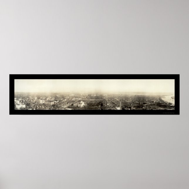 Washington DC Aerial Photo 1912 Poster (Framsidan)