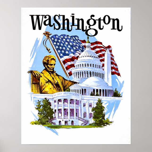Washington DC affisch  (Framsidan)
