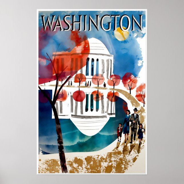 Washington DC-affisch Poster (Framsidan)