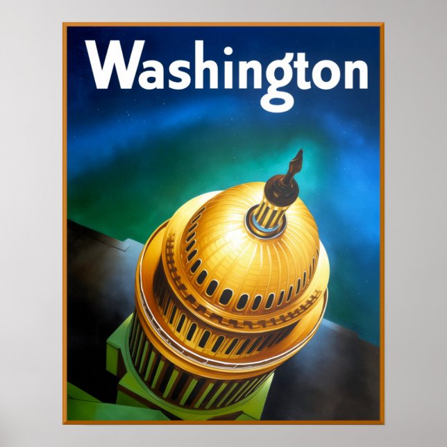 Washington DC-affisch  Poster (Framsidan)