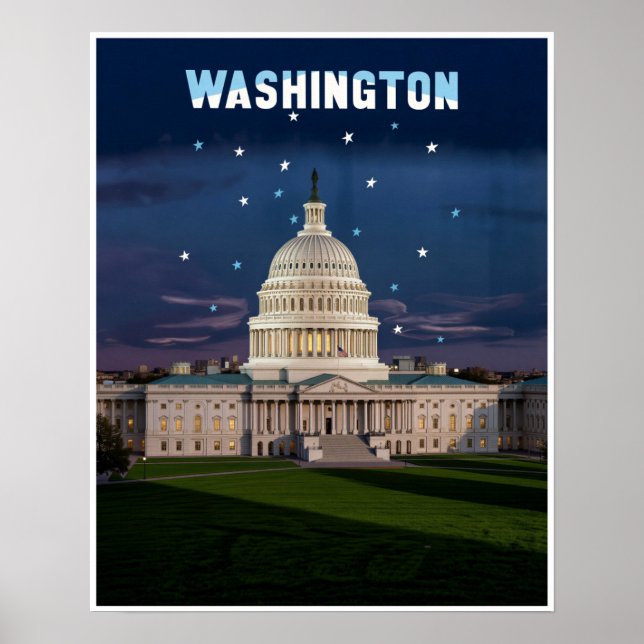 Washington DC-affisch Poster (Framsidan)