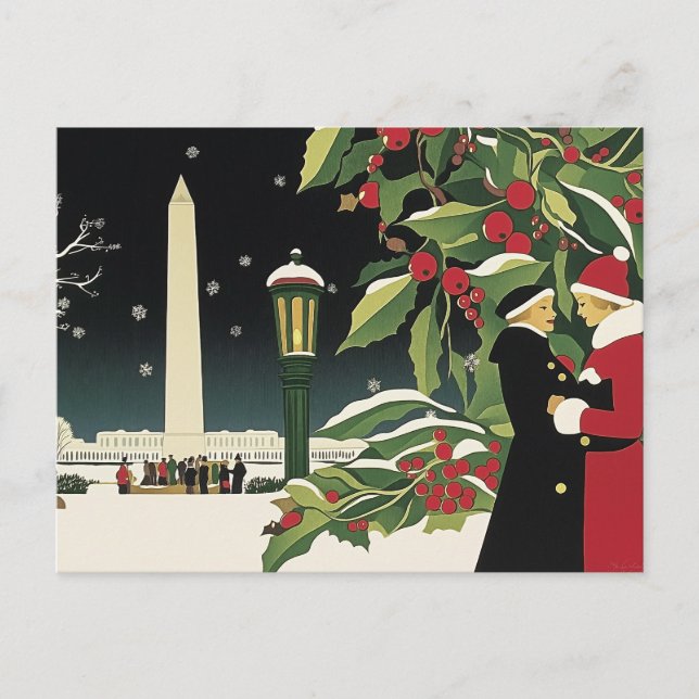 Washington DC Art Deco Stil-kort Vykort (Framsida)