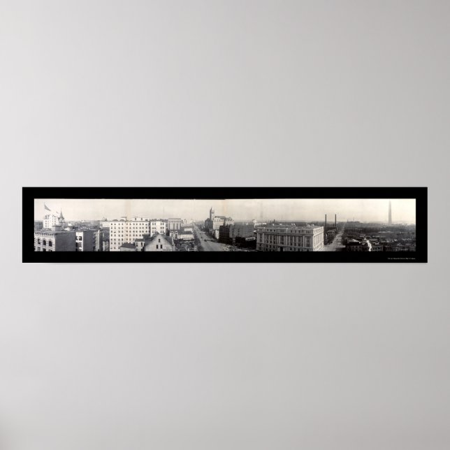 Washington DC Birdseye Photo 1909 Poster (Framsidan)