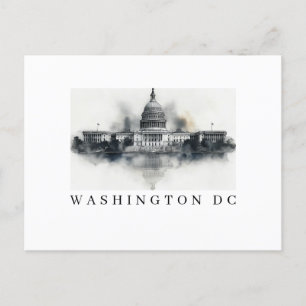 Washington DC Black and White-vykort Helg Vykort