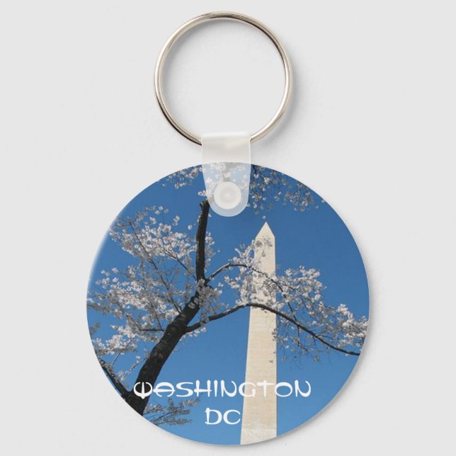 WASHINGTON DC BUTTON KEYCHAIN NYCKELRING (Framsida)