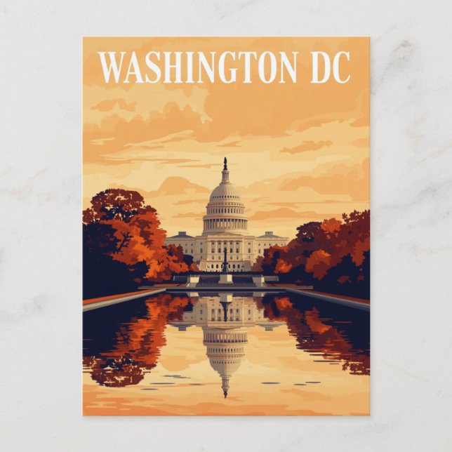 Washington DC Capitol Building Vykort (Framsida)