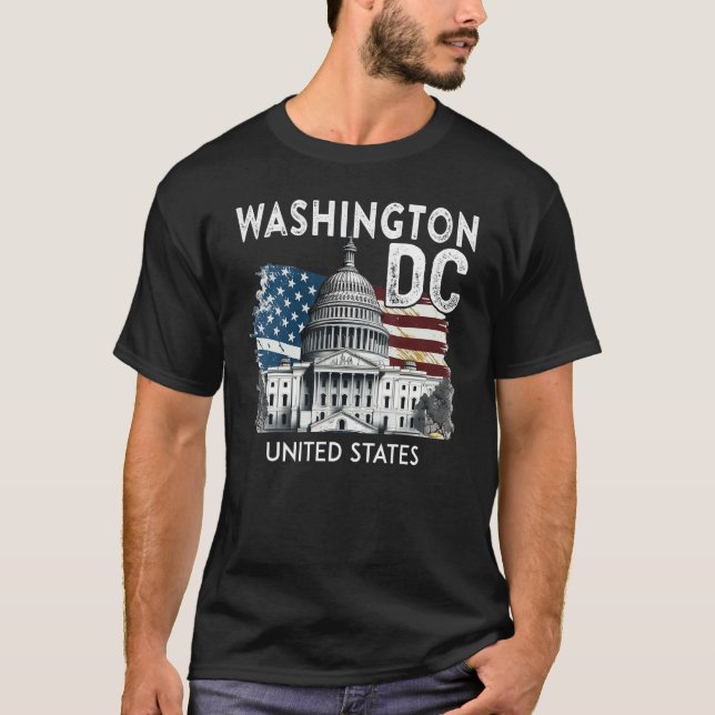 Washington DC Capitol Hill USA Souvenirs Gifts Men T Shirt (Framsida)