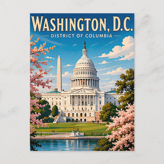 🏛️ Washington DC Capitol Resminne från Resa Vykort (Framsida)