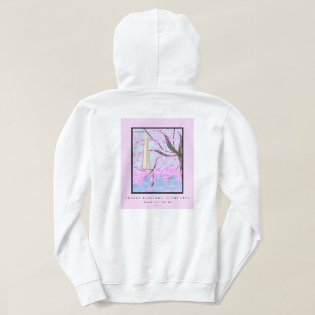 Washington, DC Cherry Blommar Hoodie (Design baksida)