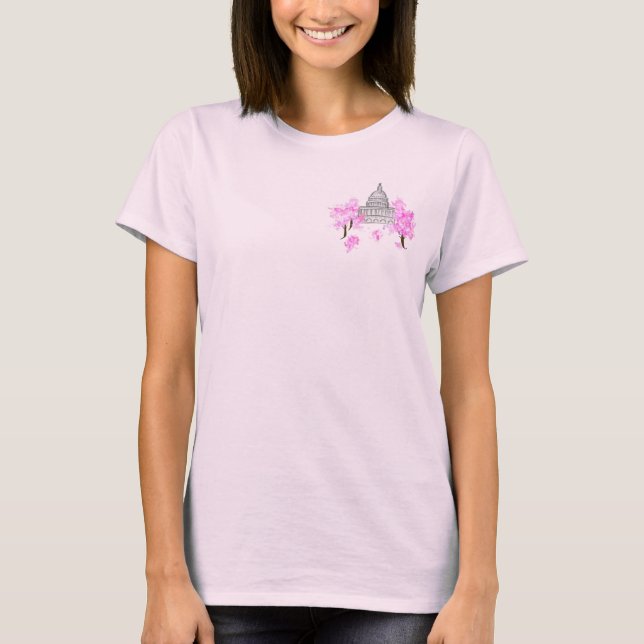 Washington, DC Cherry Blommar T-Shirt (Framsida)