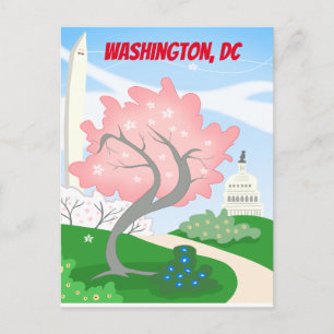 Washington, DC Cherry-Blommar Vykort