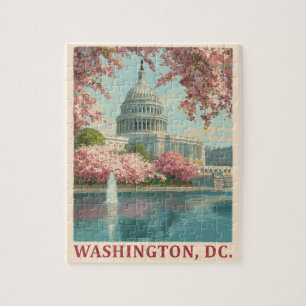 Washington DC - Cherry Blommars & Huvudstad Byggna Pussel