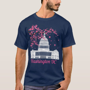 Washington DC Cherry Blommars Monuments Manar Wome T Shirt
