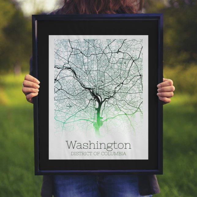 Washington DC City Karta Poster (Skapare uppladdad)