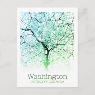 Washington DC City Karta Vykort