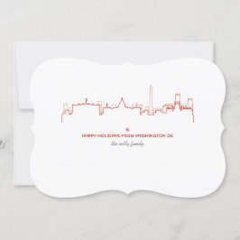 Washington DC Cityscape Helgdag Card Julkort