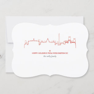 Washington DC Cityscape Helgdag Card Julkort