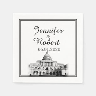 Washington DC Destination Wedding Napkin Pappersservett
